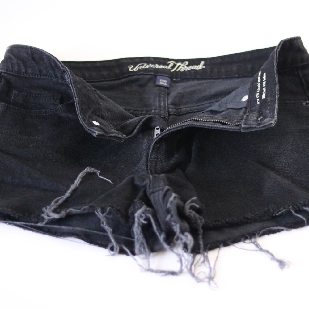 Black Denim Shorts